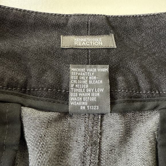 Kenneth Cole Reaction Black Demin Mini Skirt Jean Pencil Y2K Women's Size‎ 10 - Picture 7 of 10